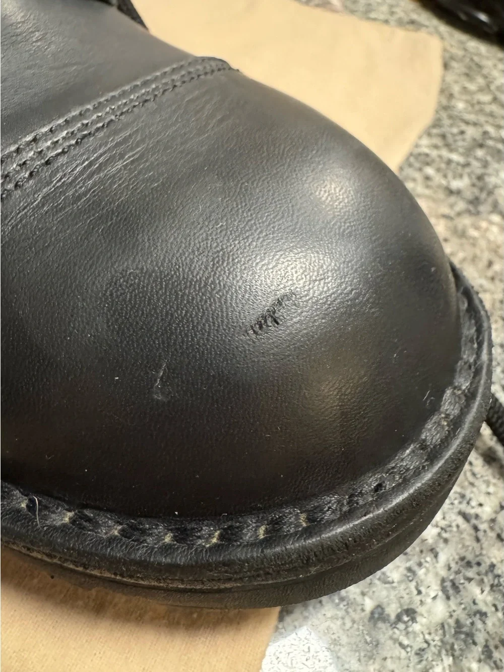 Jim Green- 719 Tyre Wedge -Black Leather Lace-Up Boots